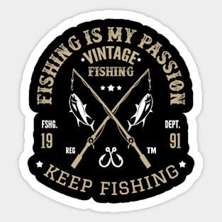 Fishing my passion Sticker